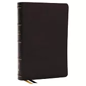 KJV Holy Bible, Center-Column Reference Bible, Genuine Leather, Black, 72,000+ Cross References, Red Letter, Thumb Indexed, Comfort Print: King James