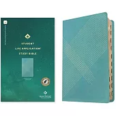 NLT Student Life Application Study Bible, Filament Enabled Edition (Red Letter, Leatherlike, Teal Blue Striped, Indexed)