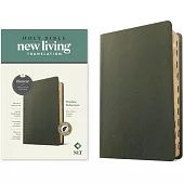 NLT Thinline Reference Bible, Filament Enabled Edition (Red Letter, Genuine Leather, Olive Green, Indexed)