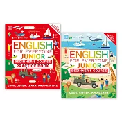 口碑獨家２冊套書！6到9歲看圖學英語（附練習本、音檔）English for Everyone Junior Beginner’s Course + Practice Book