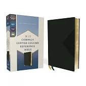 Niv, Compact Center-Column Reference Bible, Leathersoft, Green, Red Letter, Comfort Print