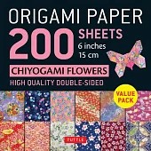 Origami Paper 200 Sheets Chiyogami Flowers 6 (15 CM): Tuttle Origami Paper: Double Sided Origami Sheets Printed with 12 Different Designs (Instruction