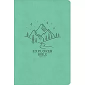 CSB Explorer Bible for Kids, Light Teal Mountains Leathertouch, Indexed: Placing God’s Word in the Middle of God’s World