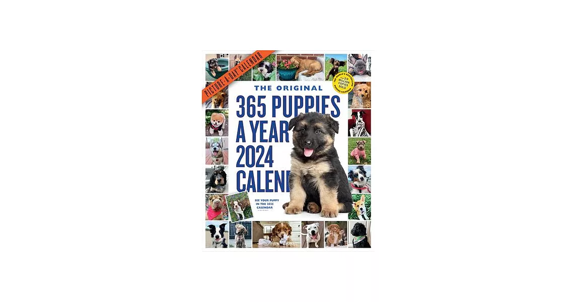 博客來365 PuppiesAYear PictureADay Wall Calendar 2024