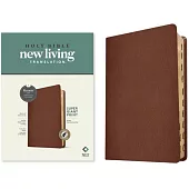 NLT Super Giant Print Bible, Filament-Enabled Edition (Red Letter, Genuine Leather, Brown, Indexed)