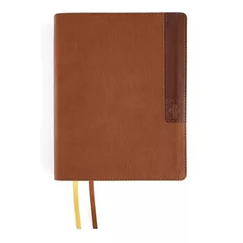Niv, Journal the Word Bible, Large Print, Leathersoft, Brown, Red Letter, Comfort Print: Reflect, Take Notes, or Create Art Next to Your Favorite Vers