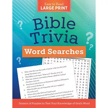 Bible Trivia Word Searches Large Print: Dozens of Puzzles to Test Your Knowledge of God’s Word