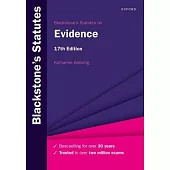 Blackstones Statutes on Evidence 17th Edition
