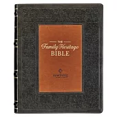 NLT Family Heritage Bible, Large Print Family Devotional Bible for Study, New Living Translation Holy Bible Faux Leather Flexible Cover, Additional In