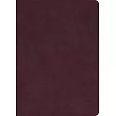 CSB Verse-By-Verse Reference Bible, Holman Handcrafted Collection, Premium Marbled Burgundy Calfskin