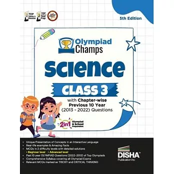 Olympiad Champs Science Class 3 with Chapter-wise Previous 10 Year (2013 - 2022) Questions 5th Edition Complete Prep Guide with Theory, PYQs, Past & P