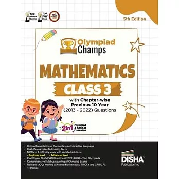 Olympiad Champs Mathematics Class 3 with Chapter-wise Previous 10 Year (2013 - 2022) Questions 5th Edition Complete Prep Guide with Theory, PYQs, Past