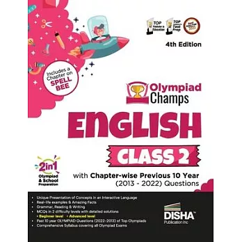 Olympiad Champs English Class 2 with Chapter-wise Previous 10 Year (2013 - 2022) Questions 4th Edition Complete Prep Guide with Theory, PYQs, Past & P