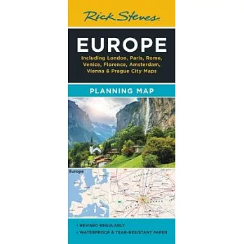 Rick Steves Europe Planning Map: Including London, Paris, Rome, Venice, Florence, Amsterdam, Vienna & Prague City Maps