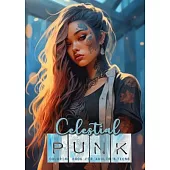 Celestial Punk coloring book for adults and teens: Anime Manga Asia Punk Coloring Book Punk Girls Coloring Book Grayscale - Girl Portraits A4 60P