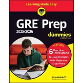 GRE Prep 2025/2026 for Dummies: Book + 6 Practicetests & 400+ Flashcards Online