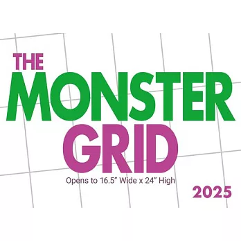 2025 Monster Grid Wall Calendar