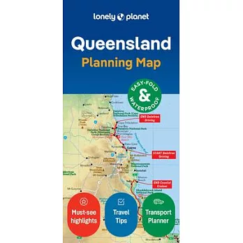 Lonely Planet Queensland Planning Map 2