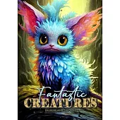 Fantastic Creatures Coloring Book for Adults: cute Creatures Coloring Book Grayscale cute Monsters Coloring Book for Adults Fantasy Beasts Coloring Bo