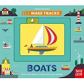 滑滑軌道 硬頁遊戲書(船)+ 故事音檔Make Tracks: Boats
