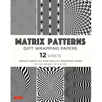 Matrix Patterns Gift Wrapping Papers - 12 Sheets: 18 X 24 Inch (45 X 61 CM) Wrapping Paper