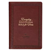 NLT Holy Bible Everyday Devotional Bible for Men New Living Translation, Vegan Leather, Burgundy Debossed