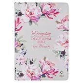 NLT Holy Bible Everyday Devotional Bible for Women New Living Translation, Vegan Leather, Pink Floral Printed