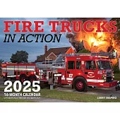 Fire Trucks in Action 2025: 16-Month Calendar: September 2024 to December 2025