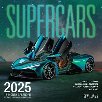Supercars 2025: 16-Month Calendar--September 2024 Through December 2025