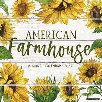 American Farmhouse 2025 12 X 12 Wall Calendar