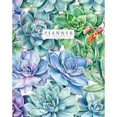Succulents Academic July 2024 - June 2025 7.5 X 9.5 Booklet Monthly Planner
