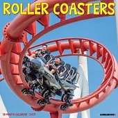 Roller Coasters 2025 12 X 12 Wall Calendar