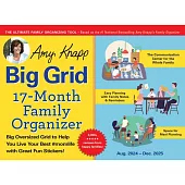 2025 Amy Knapp’s Big Grid Family Organizer Wall Calendar: August 2024 - December 2025