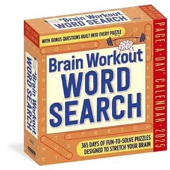 Brain Workout Word Search Page-A-Day Calendar 2025: Fun-To-Solve Puzzles Designed to Stretch Your Brain
