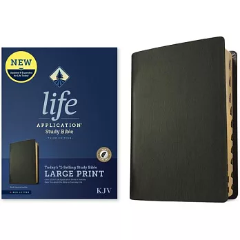 KJV Life Application Study Bible, Third Edition, Large Print (Genuine Leather, Black, Indexed, Red Letter)