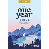 The One Year Bible Msg, Large Print Thinline Edition (Softcover)