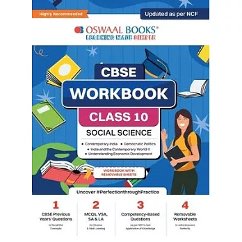 Oswaal CBSE Workbook Social Science Class 10 Updated as per NCF For better results For 2024 Exam