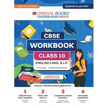 Oswaal CBSE Workbook English Language and Literature Class 10 Updated as per NCF For better results For 2024 Exam