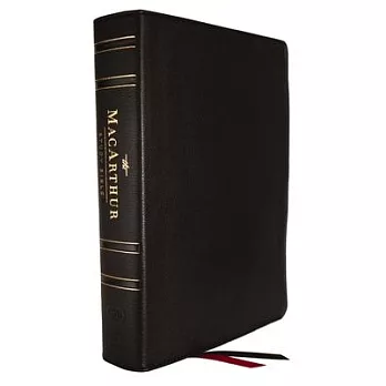 MacArthur Study Bible 2nd Edition: Unleashing God’s Truth One Verse at a Time (Lsb, Black Genuine Leather, Comfort Print, Thumb Indexed)