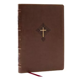 Rsv2ce, Thinline Large Print Catholic Bible, Brown Leathersoft, Comfort Print