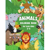 Animal Coloring Book for Kids Ages 3-6