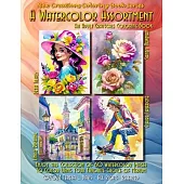 New Creations Coloring Book Series: A Watercolor Assortment: An A.I. adult coloring book (coloring book for grownups) featuring a variety of watercolo