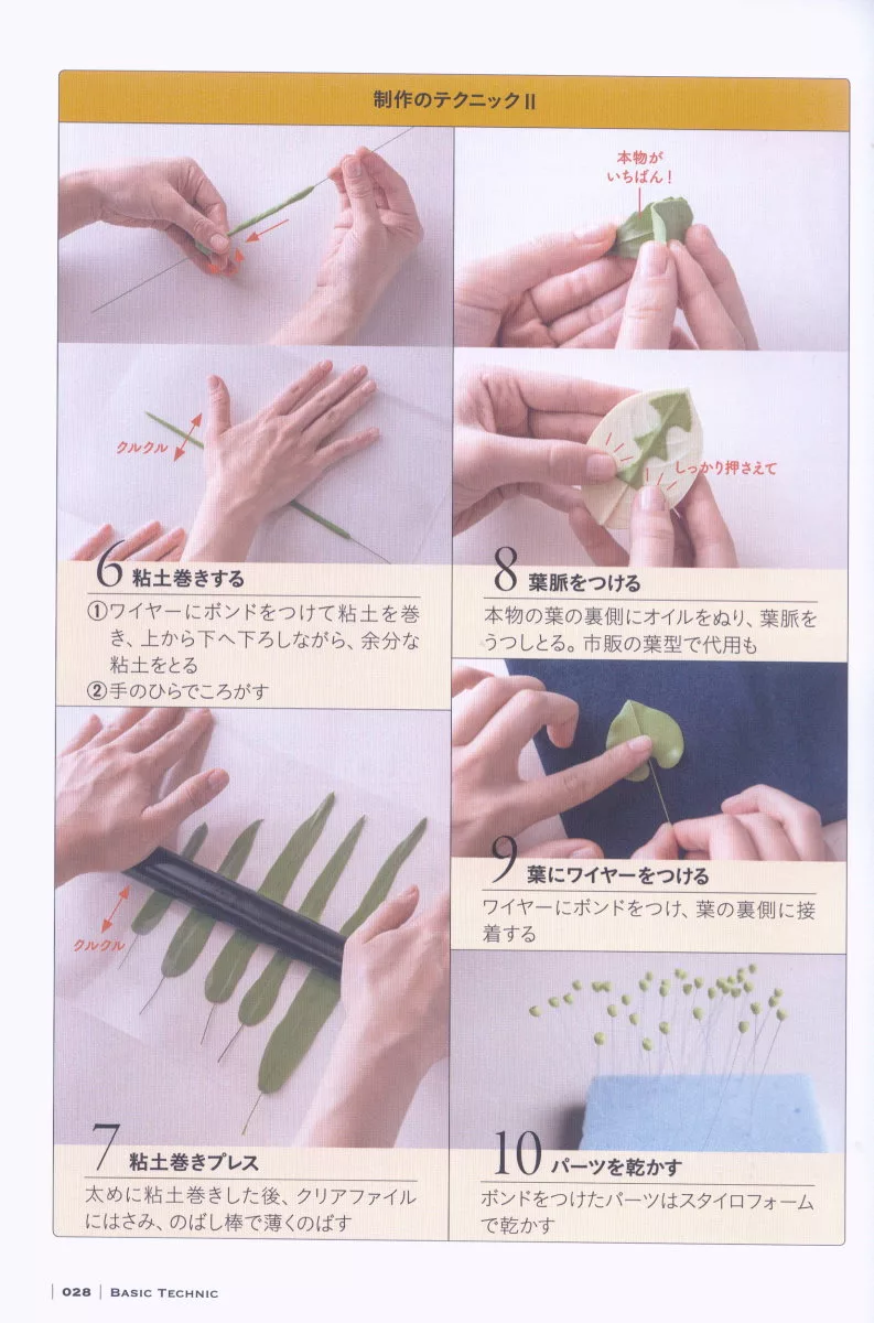 樹脂黏土花的基本製作方法