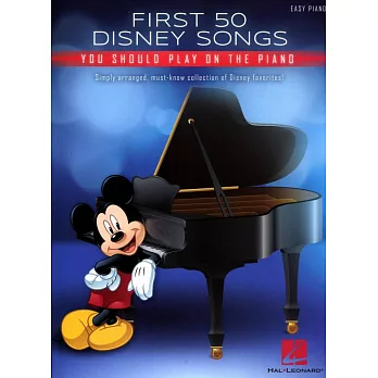 第一本迪士尼歌曲50選鋼琴譜(初級)