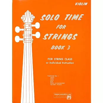 Solo Time For Strings小提琴書第3冊