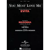 韋伯音樂劇-艾薇塔插曲:你必須愛我單曲鋼琴譜(瑪丹娜)