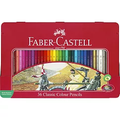 【FABER─CASTELL】36色經典油彩色鉛筆(鐵盒裝)