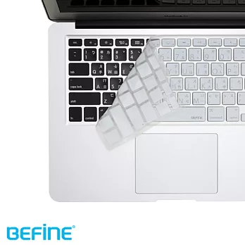 BEFINE KEYBOARD SKIN-Apple MacBook Air 13 專用鍵盤保護膜(KUSO中文Lion版)-白底黑字                              白底黑字