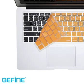 BEFINE KEYBOARD SKIN-Apple MacBook Air 13 專用鍵盤保護膜(KUSO中文Lion版)-橘底白字                              橘底白字