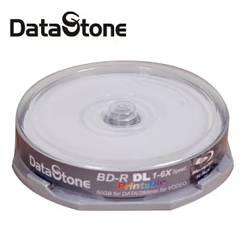 DataStone 超A+ 藍光 Blu-ray 6X BD-R DL 50GB 珍珠白滿版可印片 10P布丁桶X1